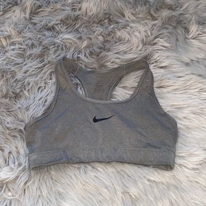 Gray sports bra